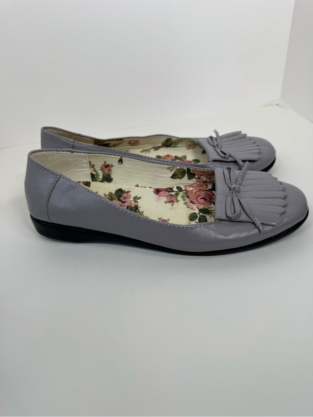 Appleseeds Women’s US Size 7 Leather Loafers Bow Detail Cushioned Comfort Shoes